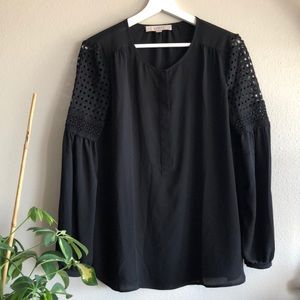 Loft Eyelet Shoulder Blouse